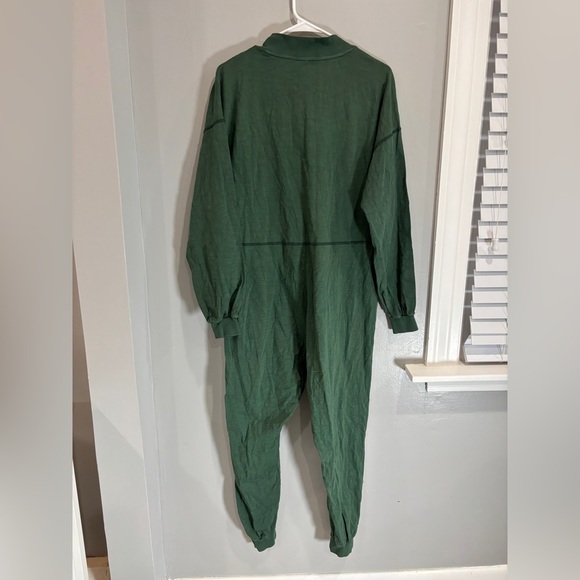 Free People Intimately Just Because Green Oversized Long Sleeve Jumpsuit Sz XS - Picture 9 of 15